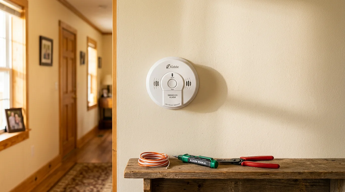 Smoke and CO detector installation in residential home